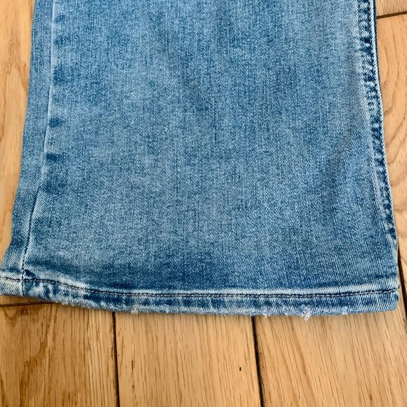 Silver Jeans Tuesday Slim Boot 36X33 Light Denim Blue Acid Wash Distressed - Picture 9 of 9